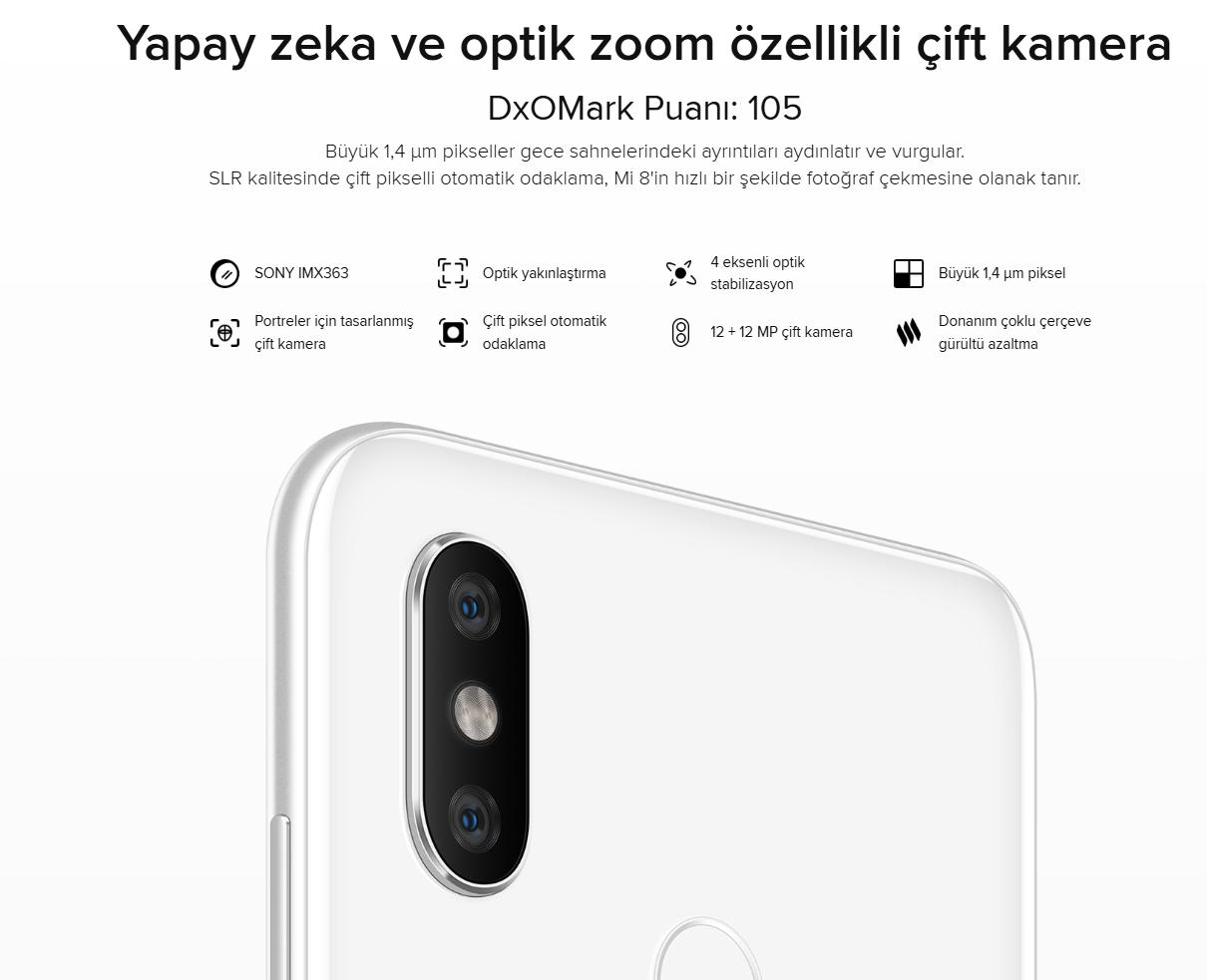 Outlet Xiaomi Redmi Mi 8 Kamera